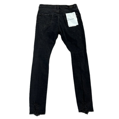 Purple P001 Black Ripped Jeans