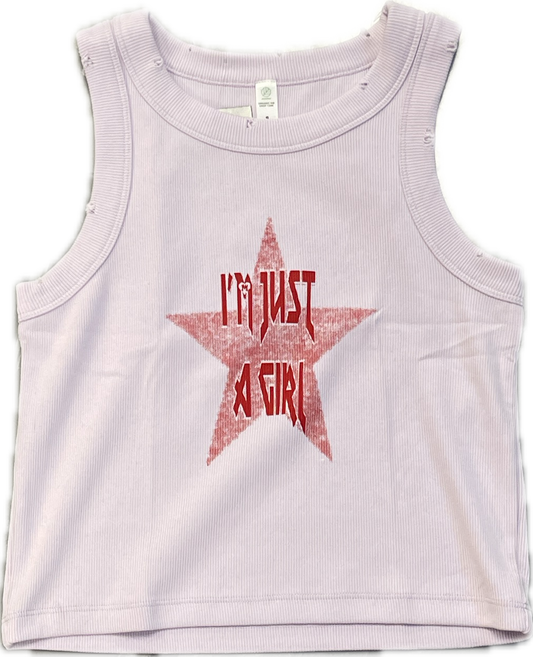 Moorse Collective I’m Just A Girl Tank Top Pink