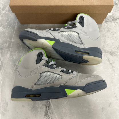 (SZ 10.5M)(USED NO BOX) Jordan 5 Retro Green Bean (2022)