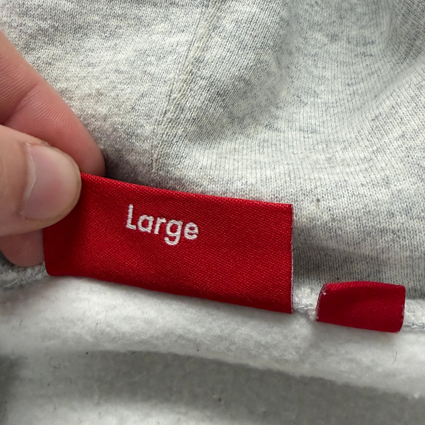 Supreme Cracked Raglan Zip Up Hooded Sweatshirt Ash Grey