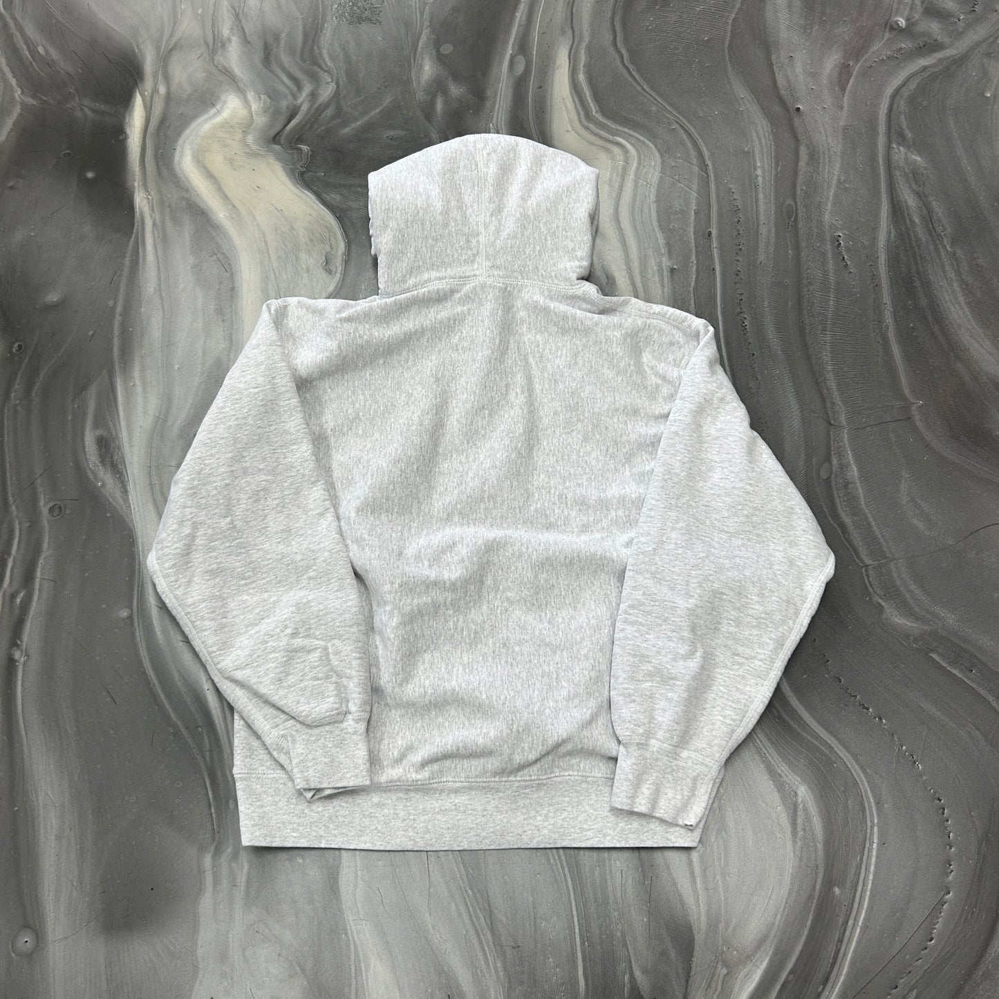 Supreme Micro Logo Hooded Sweatshirt Ash Grey