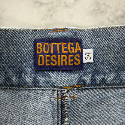 Bottega Desires Patchwork Jean Shrots