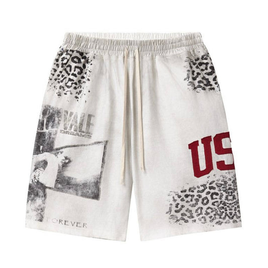 Vale Forever Cheetah White T-Shorts