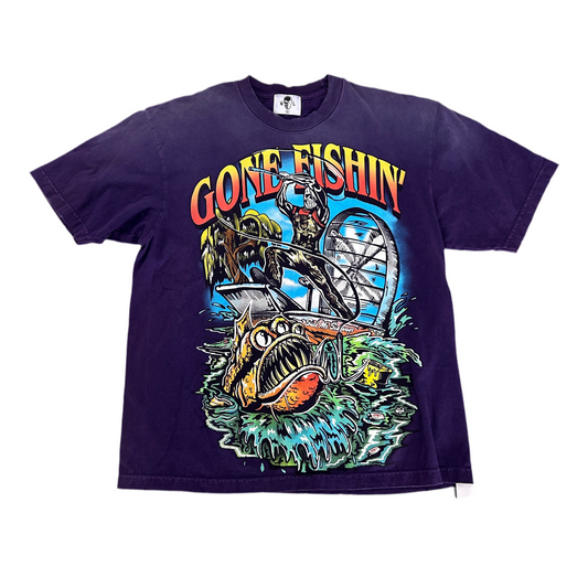 Warren Lotas Gone Fishing Tee Purple