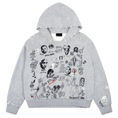 STILE DE AMOR GRAFFITI DI STORIA HOODIE