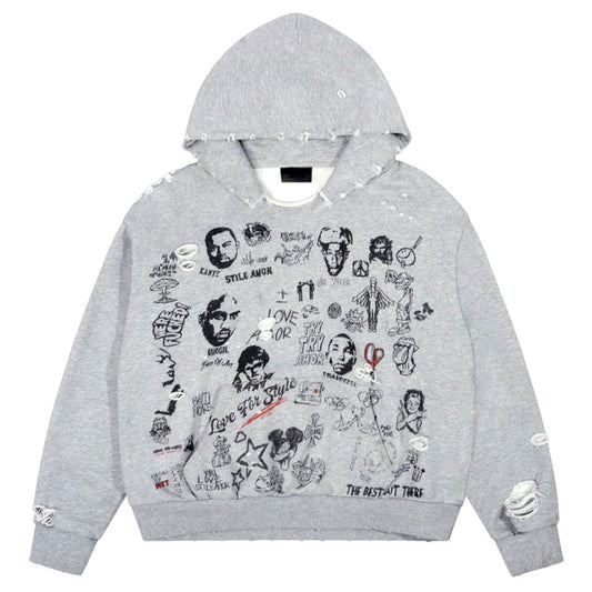 STILE DE AMOR GRAFFITI DI STORIA HOODIE