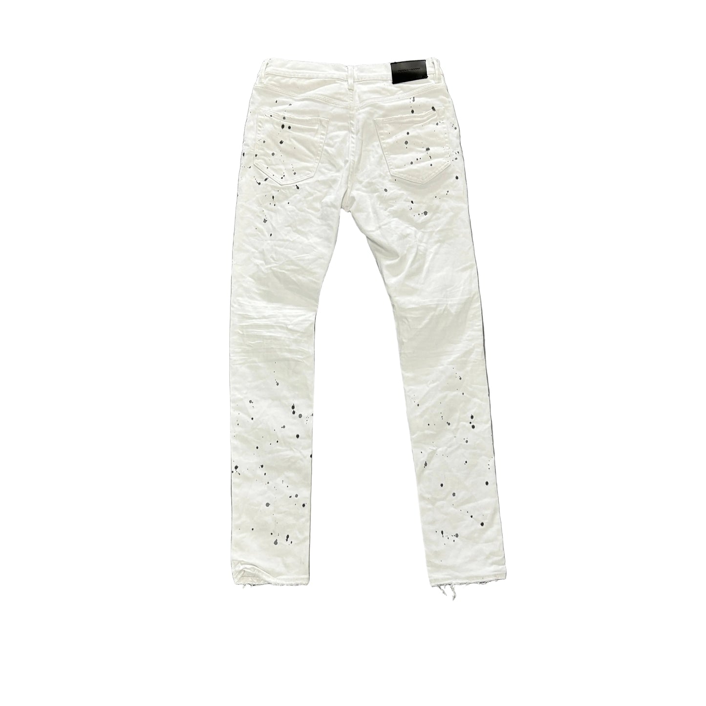 Purple P001 White Paint Splatter Jeans