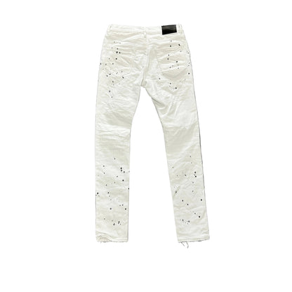 Purple P001 White Paint Splatter Jeans