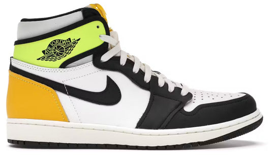 Jordan 1 Retro High White Black Volt University Gold (Used)(No Box)