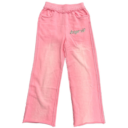 KYRA Diamond Logo Sweatpants Pink