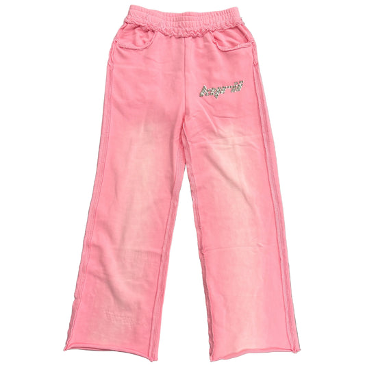KYRA Diamond Logo Sweatpants Pink