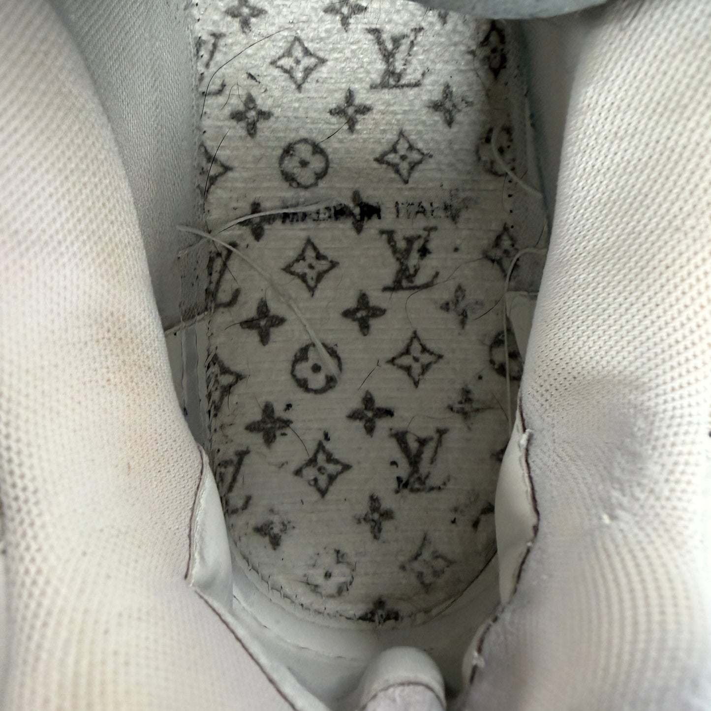 Louis Vuitton Mini Monogram Stripe Trainer Sneaker (Used)(No Box)