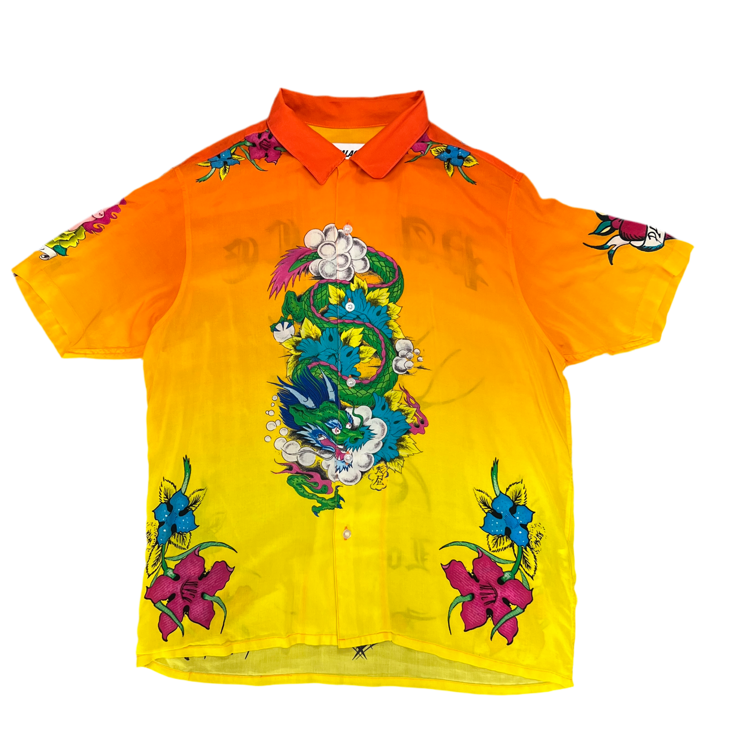 Palace Inky Button Up Shirt Orange