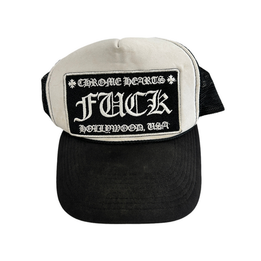 Chrome Hearts FUCK Hollywood
Trucker Hat Black/White