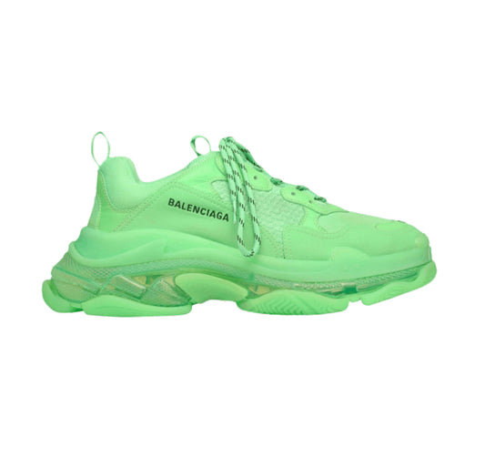 Balenciaga Triple S Soft Neon Green Clear Sole (USED)