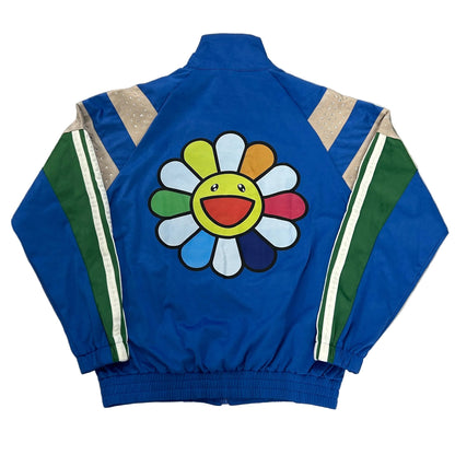 Starboi velvet blue rhinestone track jacket — view 2