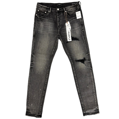 Purple Brand Grey Wash Plaid Patch P001 Skinny Jeans