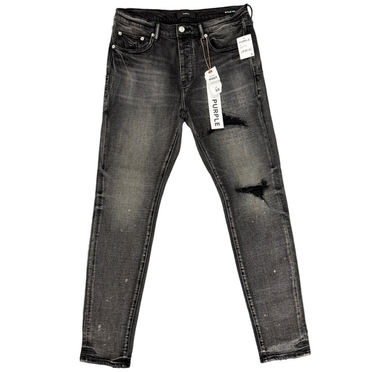 Purple Brand Grey Wash Plaid Patch P001 Skinny Jeans