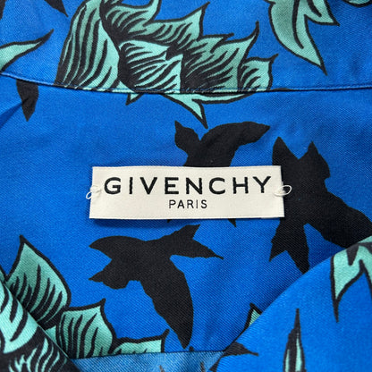 Givenchy Silk Printed Shirt Blue