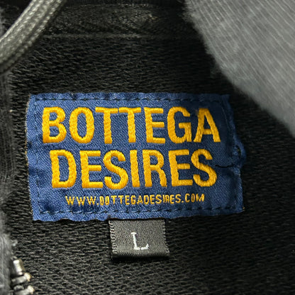 Bottega Desires Black Zip Up Hoodie