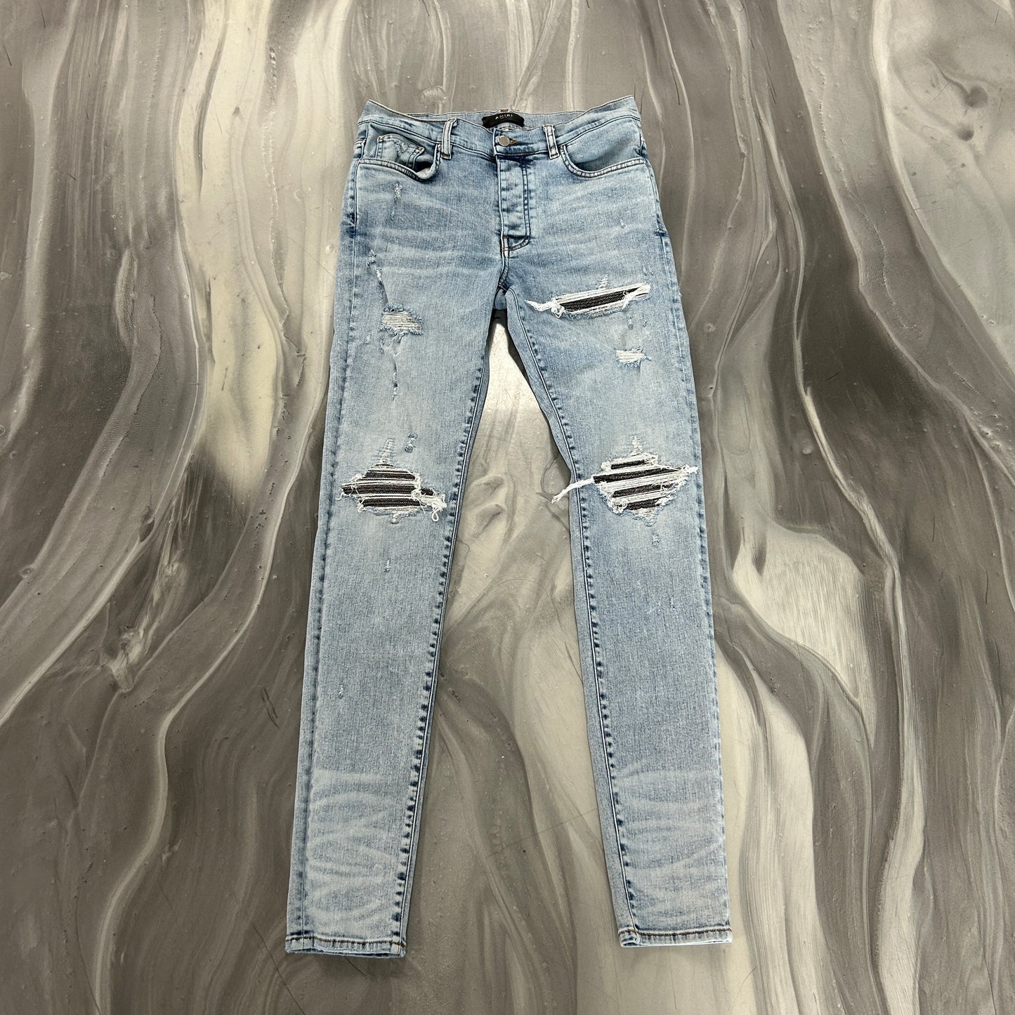 Amiri Crystal MX1 Blue Denim