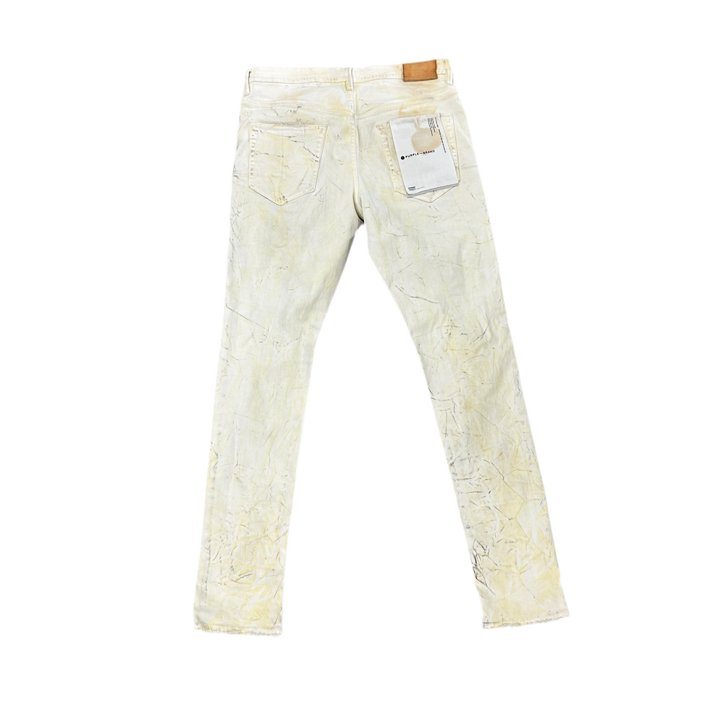 Purple Brand White Thrashed Ripped Jeans