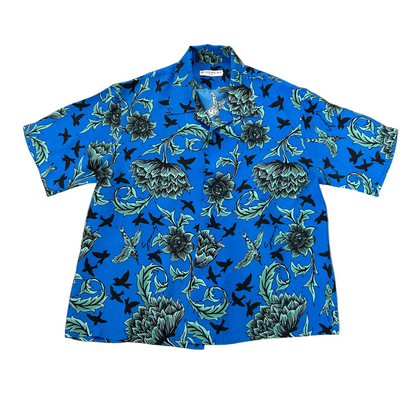 Givenchy Silk Printed Shirt Blue