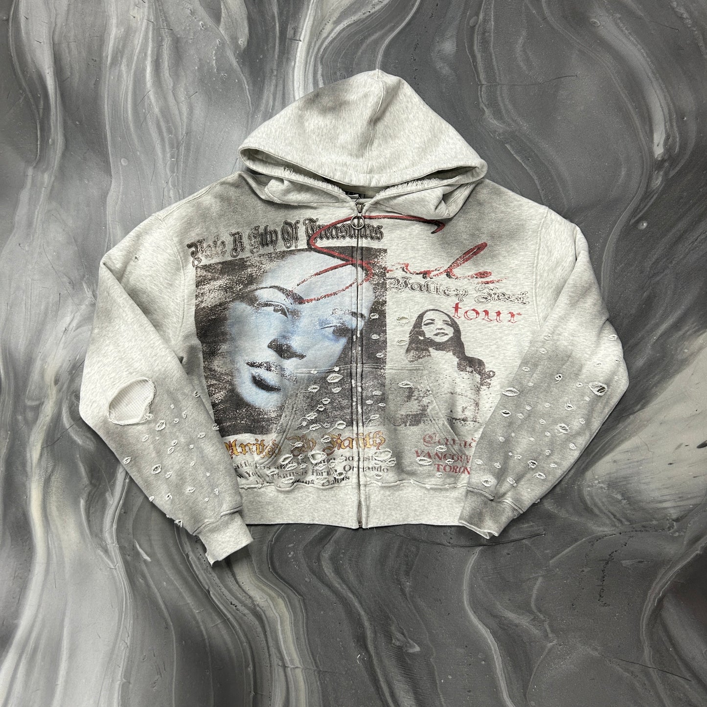Vale Forever Valley Fest Zip Up Hoodie Grey