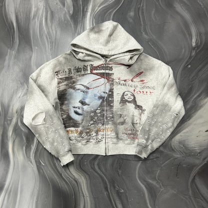 Vale Forever Valley Fest Zip Up Hoodie Grey