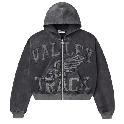 Vale Forever Track Zip Up Hoodie Black