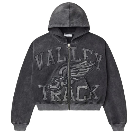 Vale Forever Track Zip Up Hoodie Black