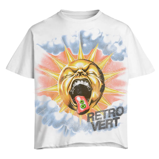 Retrovert Sun Tongue Tee White