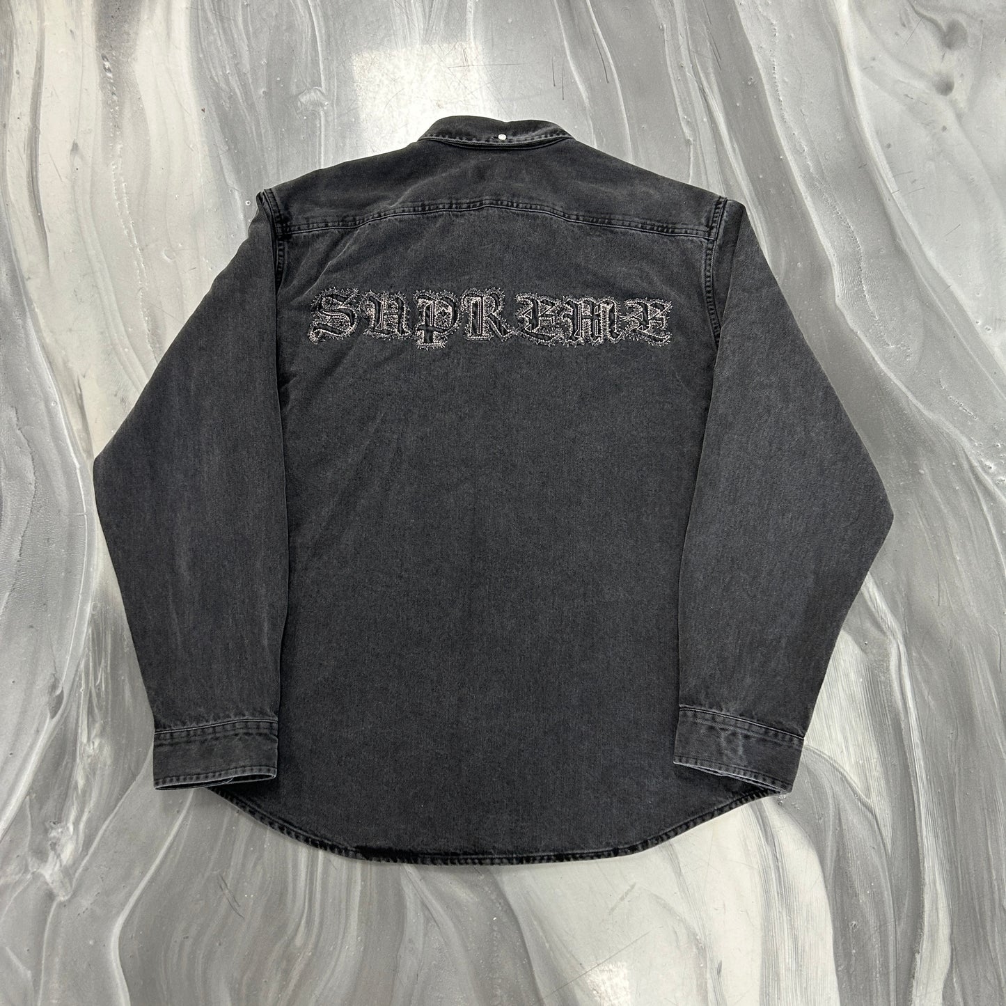 Supreme Appliqué Denim Shirt Black