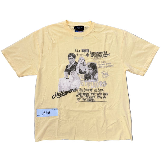 Amis Et Fleurs The World Is Yours Tee Butter