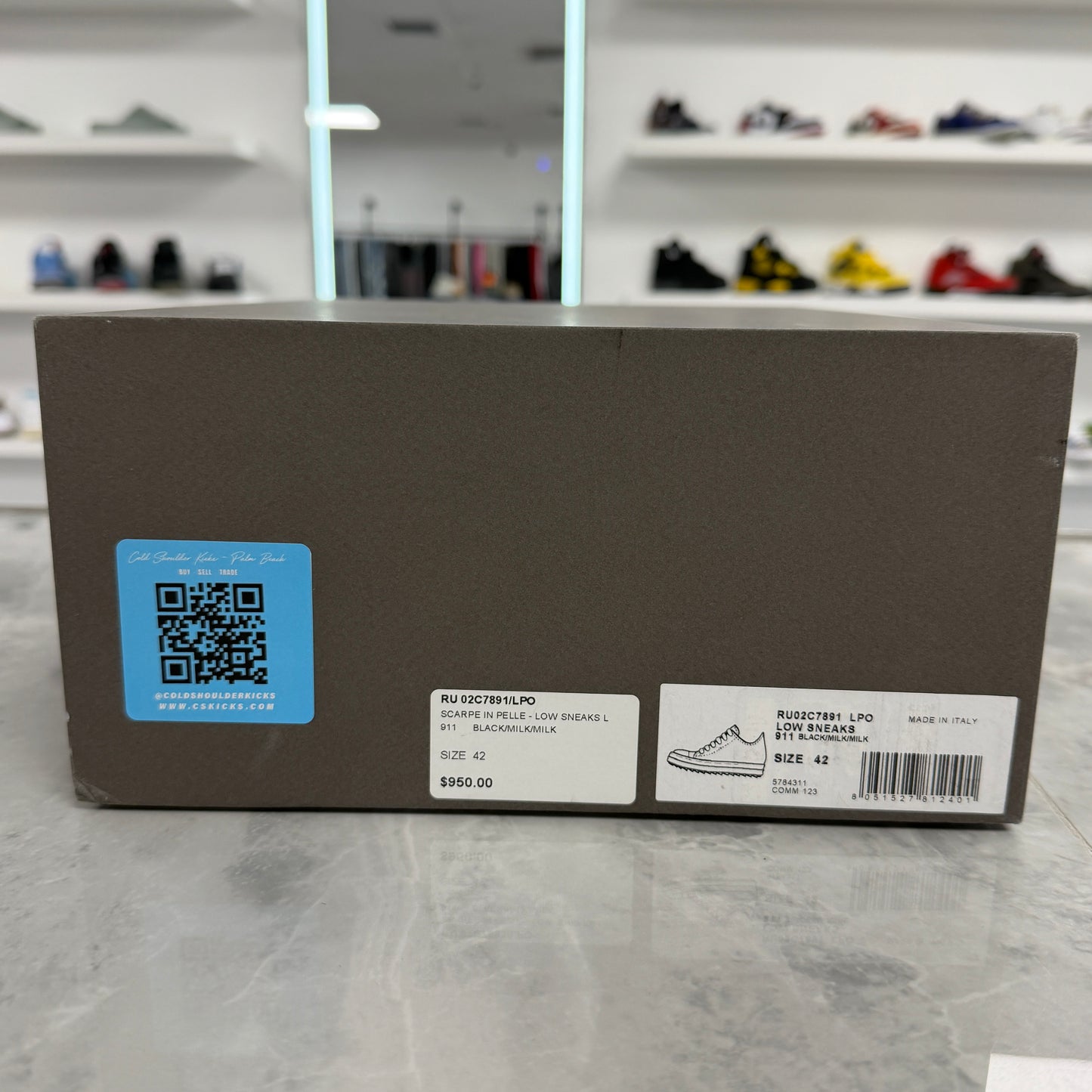 Rick Owens Ramones Low Sneaker Black Milk (USED)