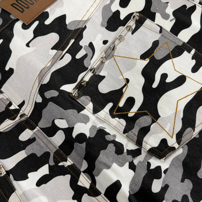 Doomesday Winter Camo Spike Jeans