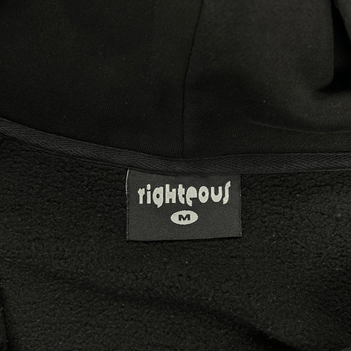 Righteous Risen King Cropped Zip Up Hoodie Black