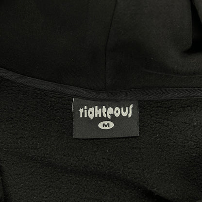 Righteous Risen King Cropped Zip Up Hoodie Black