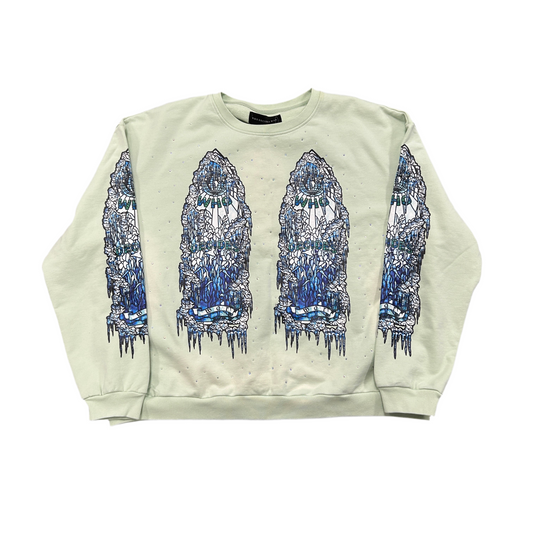 Who Decides War Green Iced Glass Sweatshirt