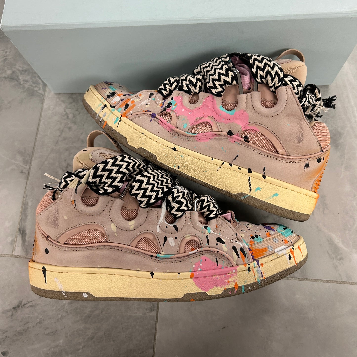 Lanvin Leather Curb Gallery Dept. Pale Pink Multi (USED)