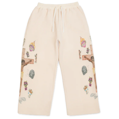 Righteous Ultimate Sacrifice Thermal Sweatpants Cream — front — Cold Shoulder Kicks Palm Beach