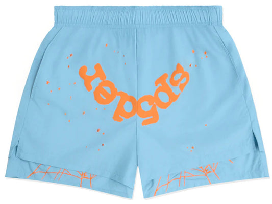 SP5DER OG WEB DOUBLE LAYER SHORT BLUE/ORANGE