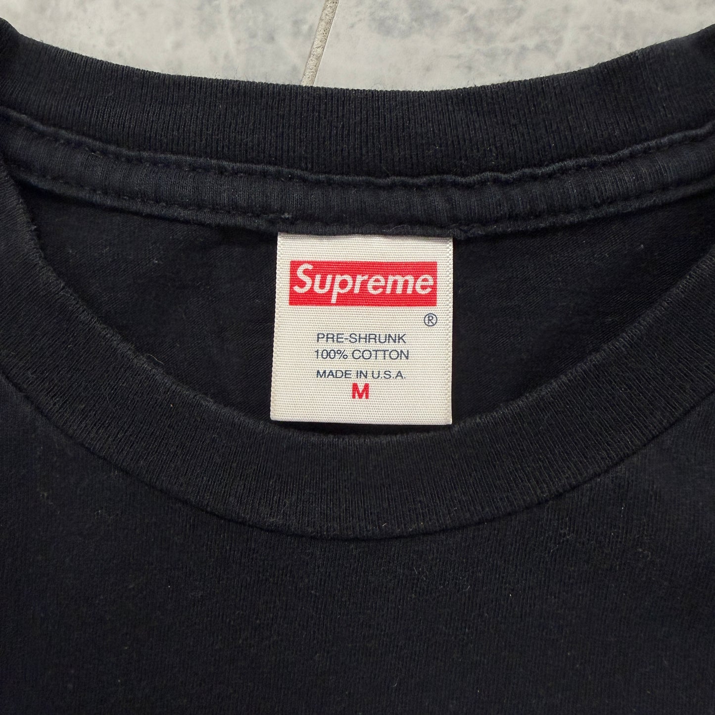 Supreme KAWS Chalk Logo Tee Black