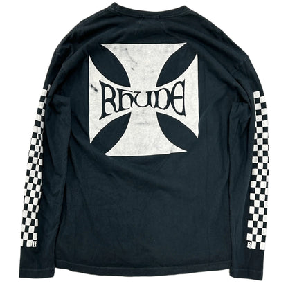 Rhude Classic Checker Longsleeve Tee Black