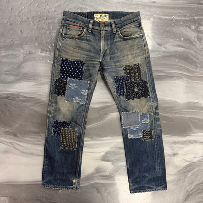 Edwin Japanese Sashiko Stitch Repair Salvaged Denim Jeans
