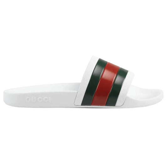Gucci Pursuit Pool Slides White