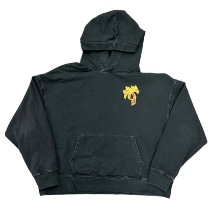 Palm Angels Burning Palm Hoodie Black