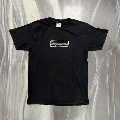 Supreme KAWS Chalk Logo Tee Black