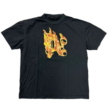 Palm Angels Burning Logo Tee Black