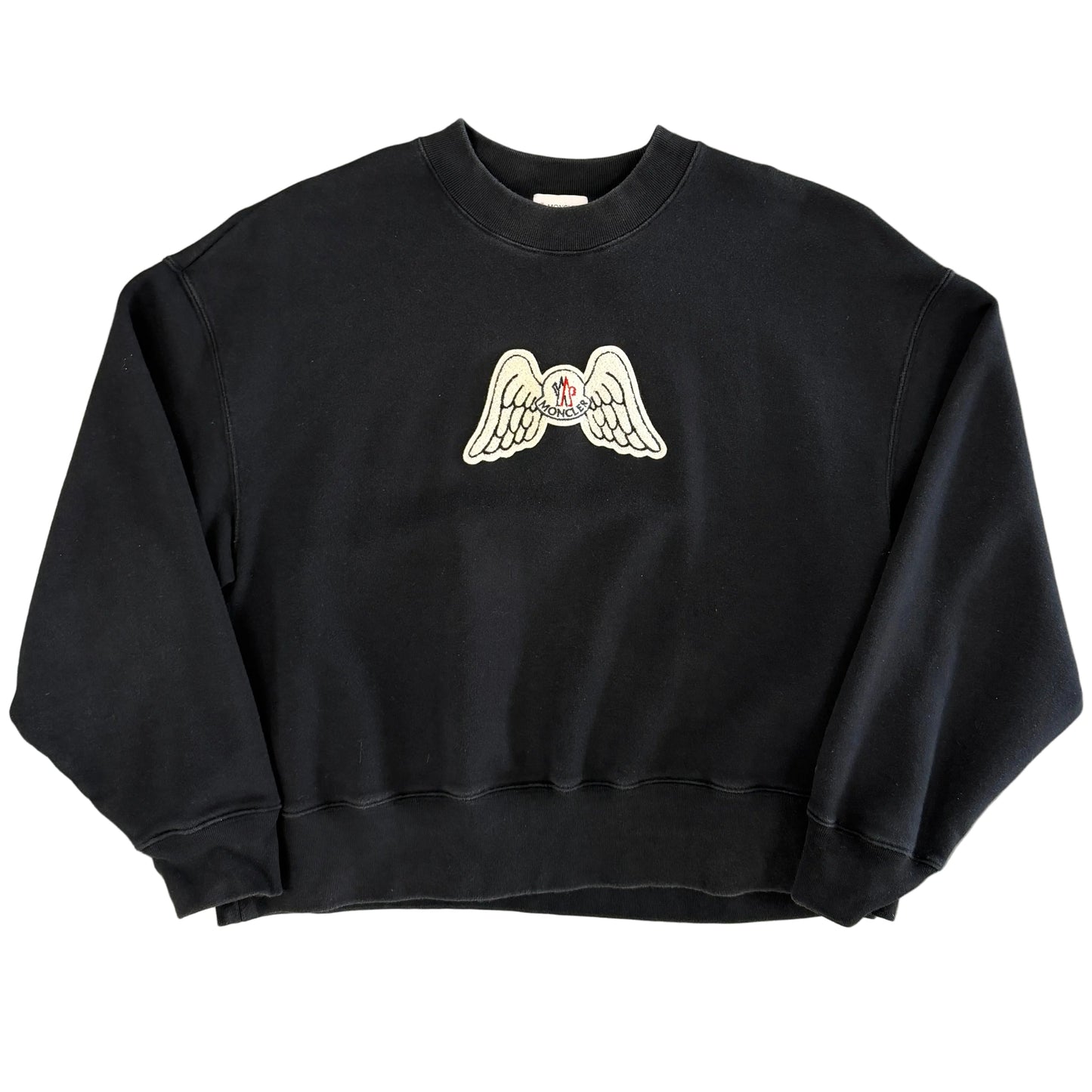 Moncler X Palm Angels Black Crewneck Sweatshirt